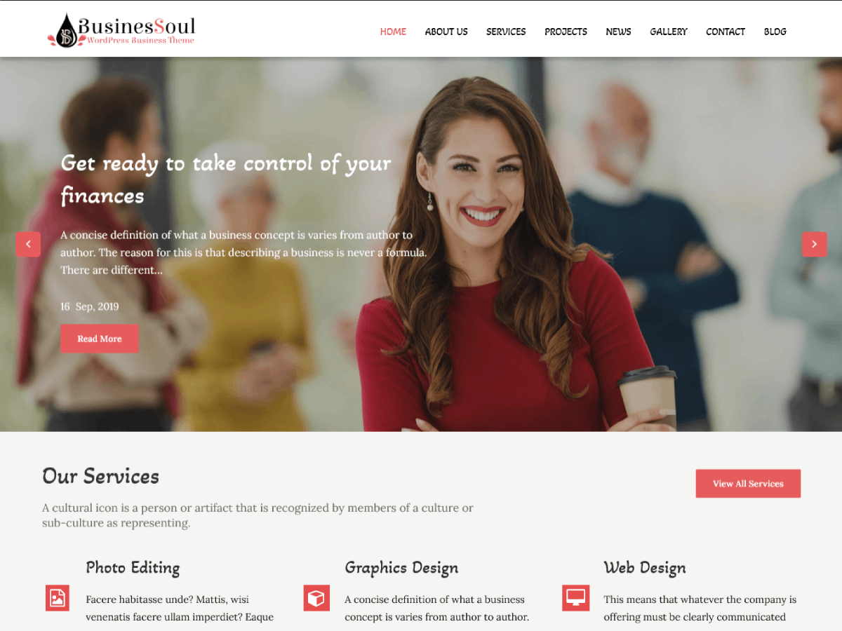 BusinesSoul theme screenshot