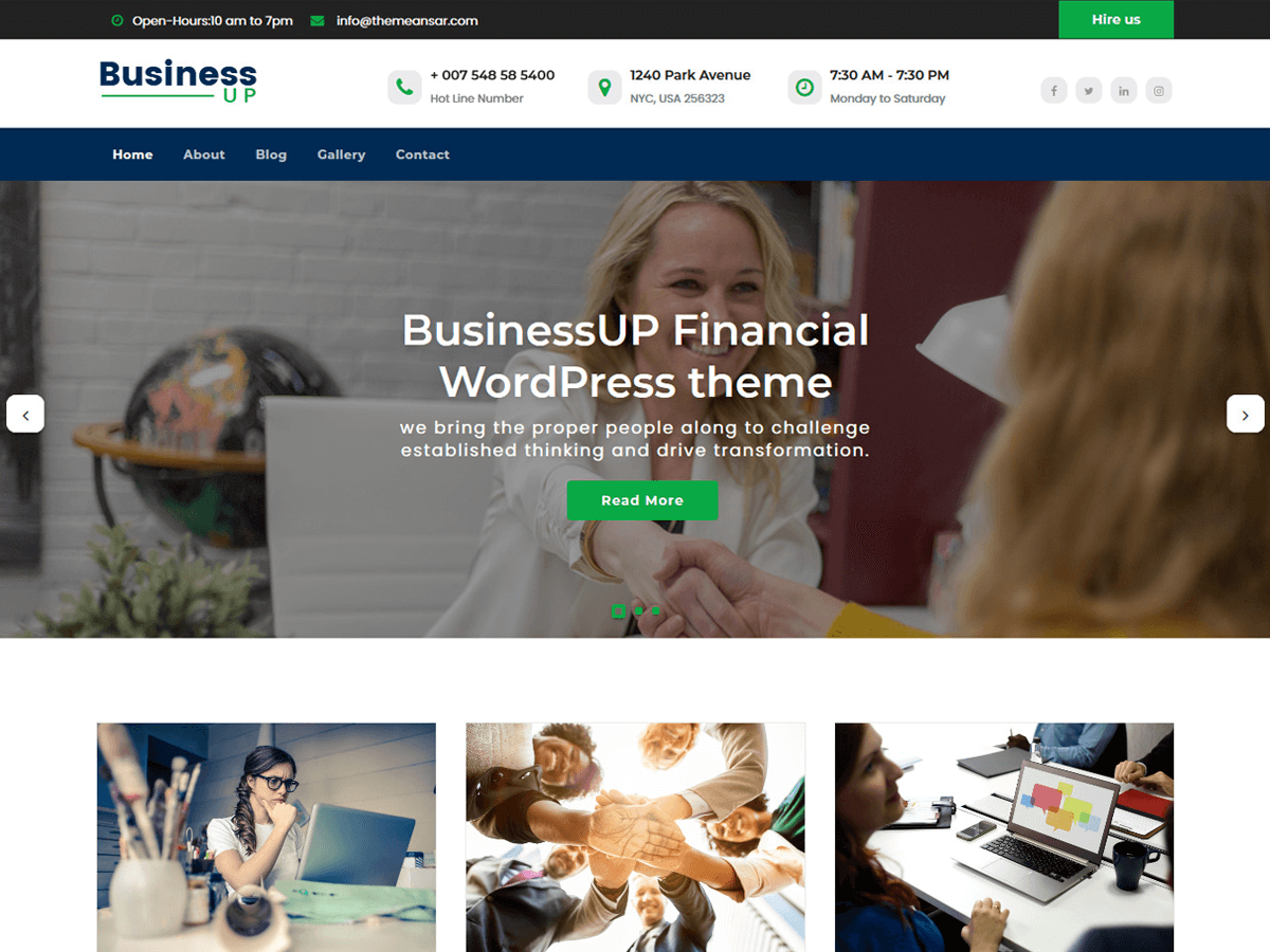 Businessup theme screenshot