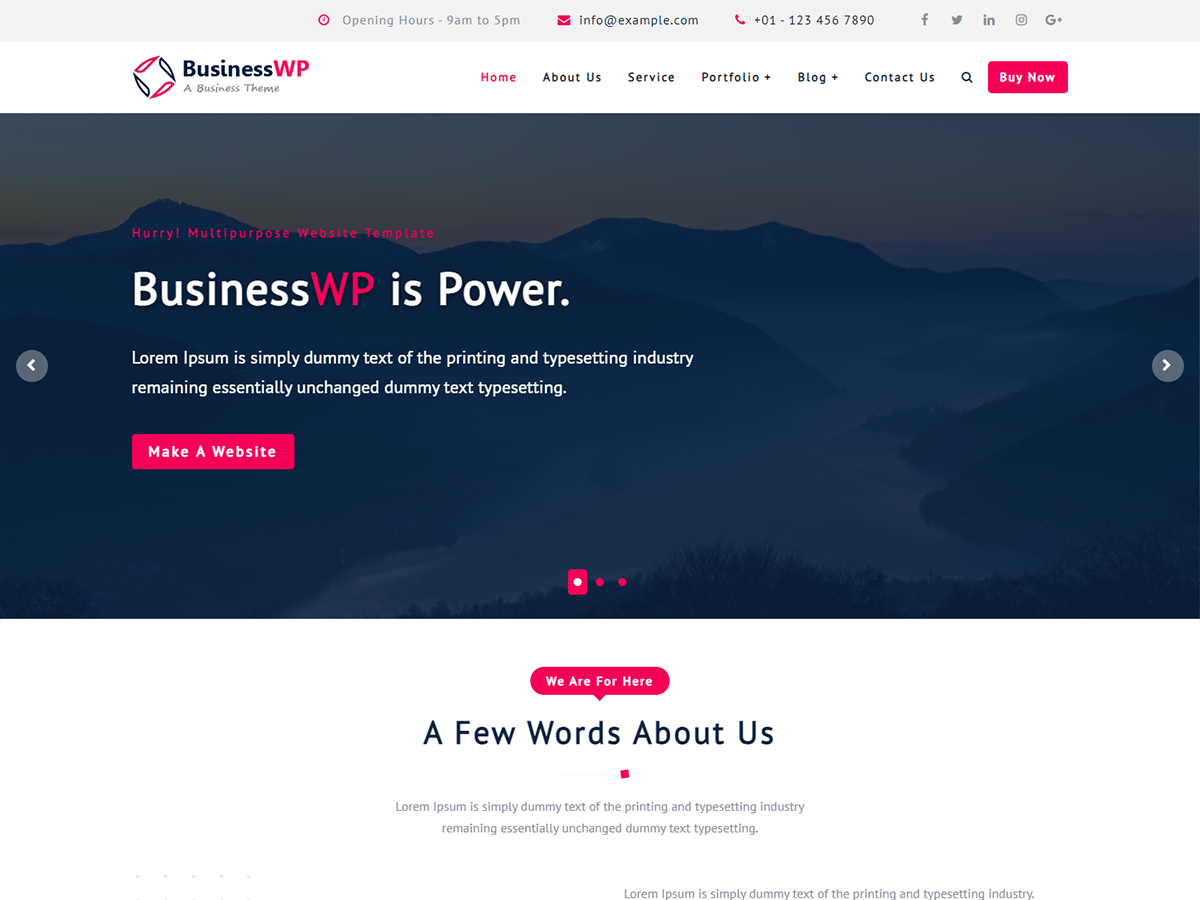 Businesswp theme screenshot