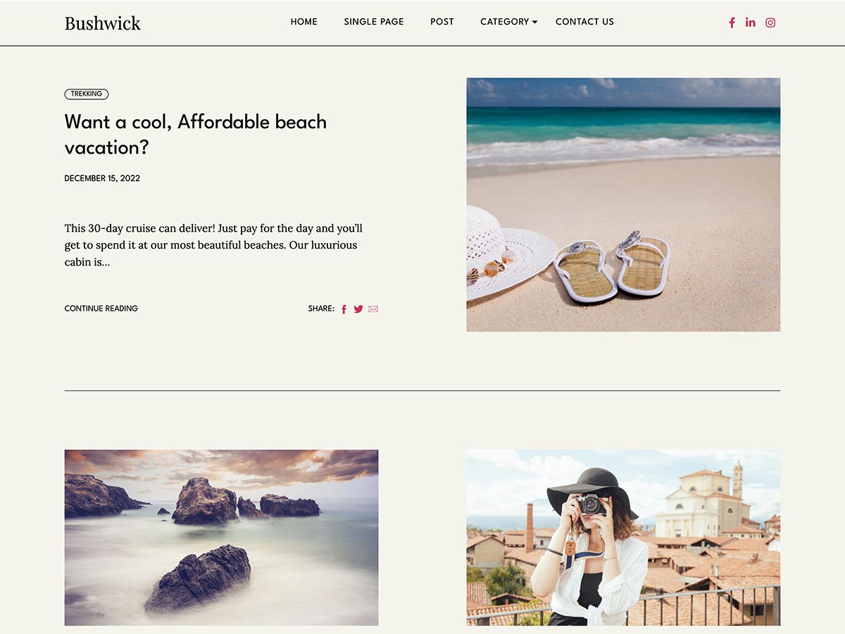 Buswick theme screenshot