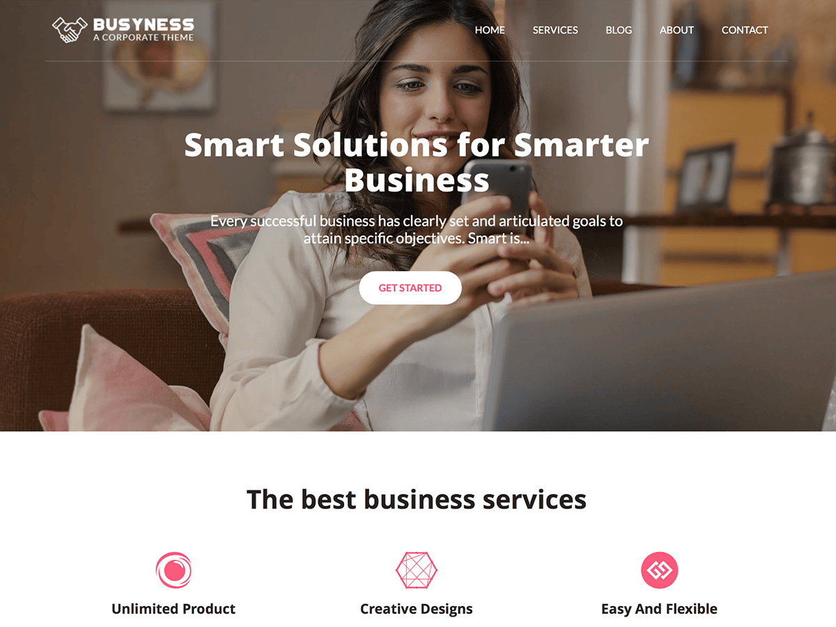 Busyness theme screenshot