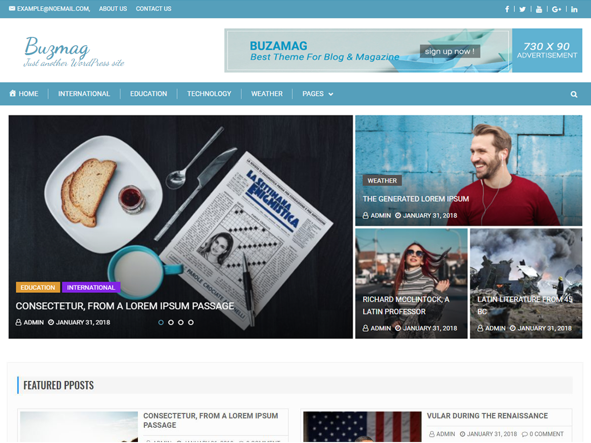 Buzmag theme screenshot
