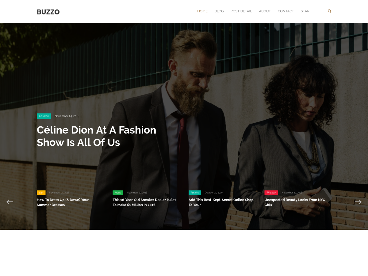 Buzzo theme screenshot