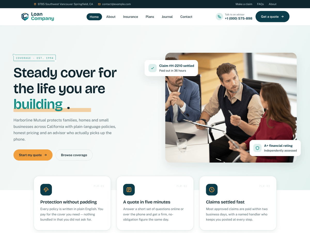 BWP Loan Company theme screenshot