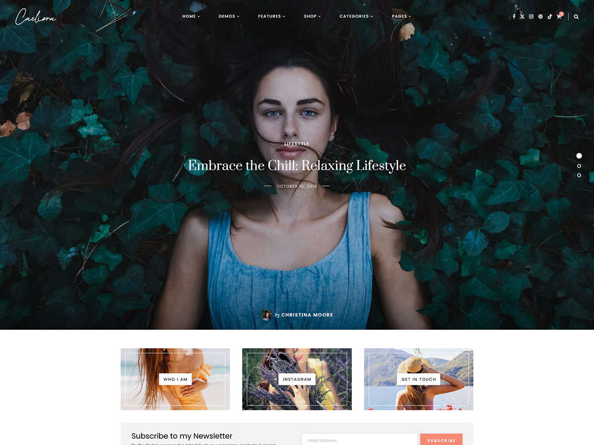 Caeliora theme screenshot