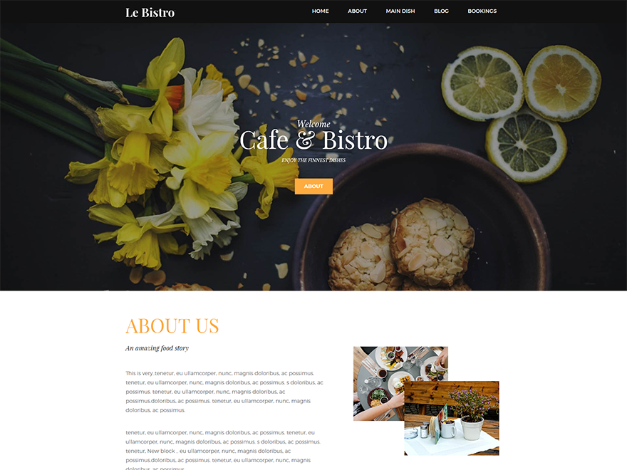 Cafe Bistro theme screenshot