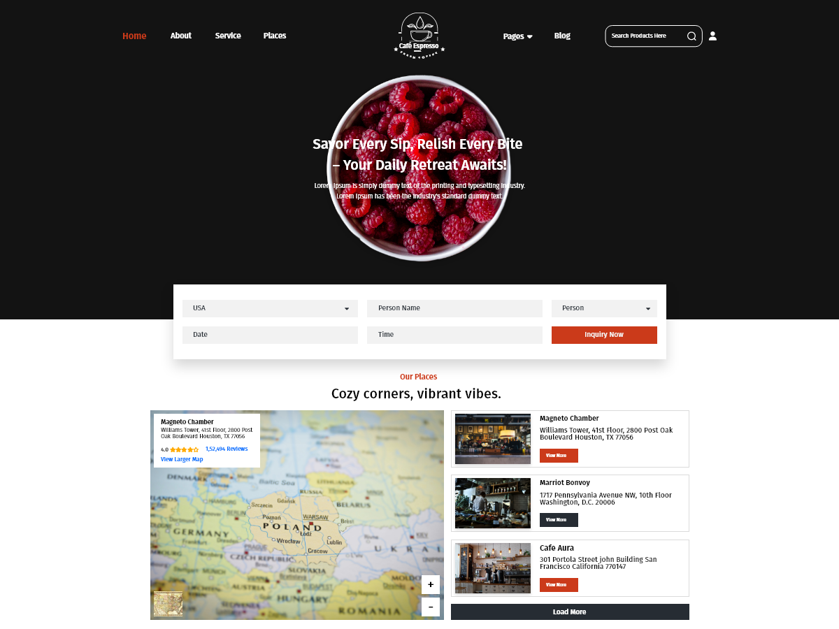 Cafe Coffee Blocks theme screenshot