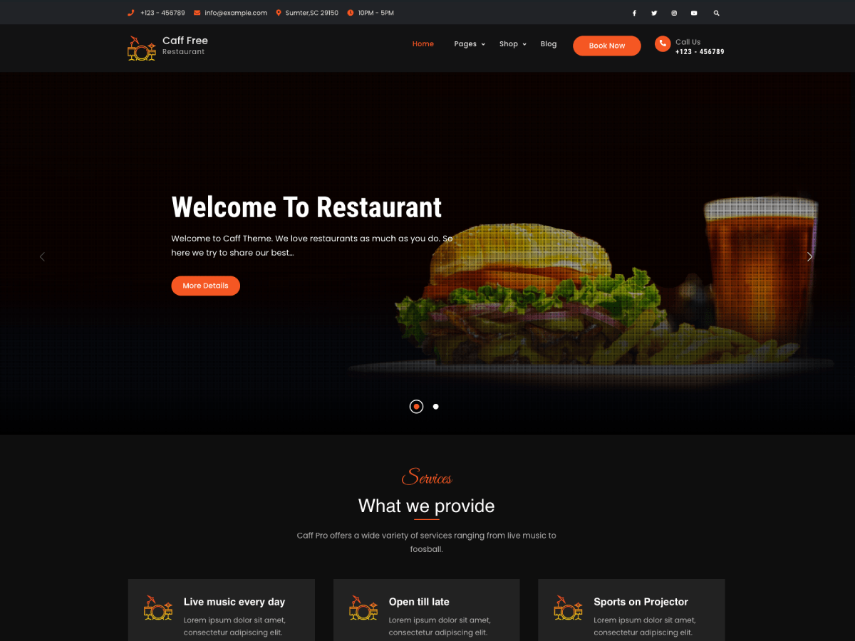 Caff theme screenshot