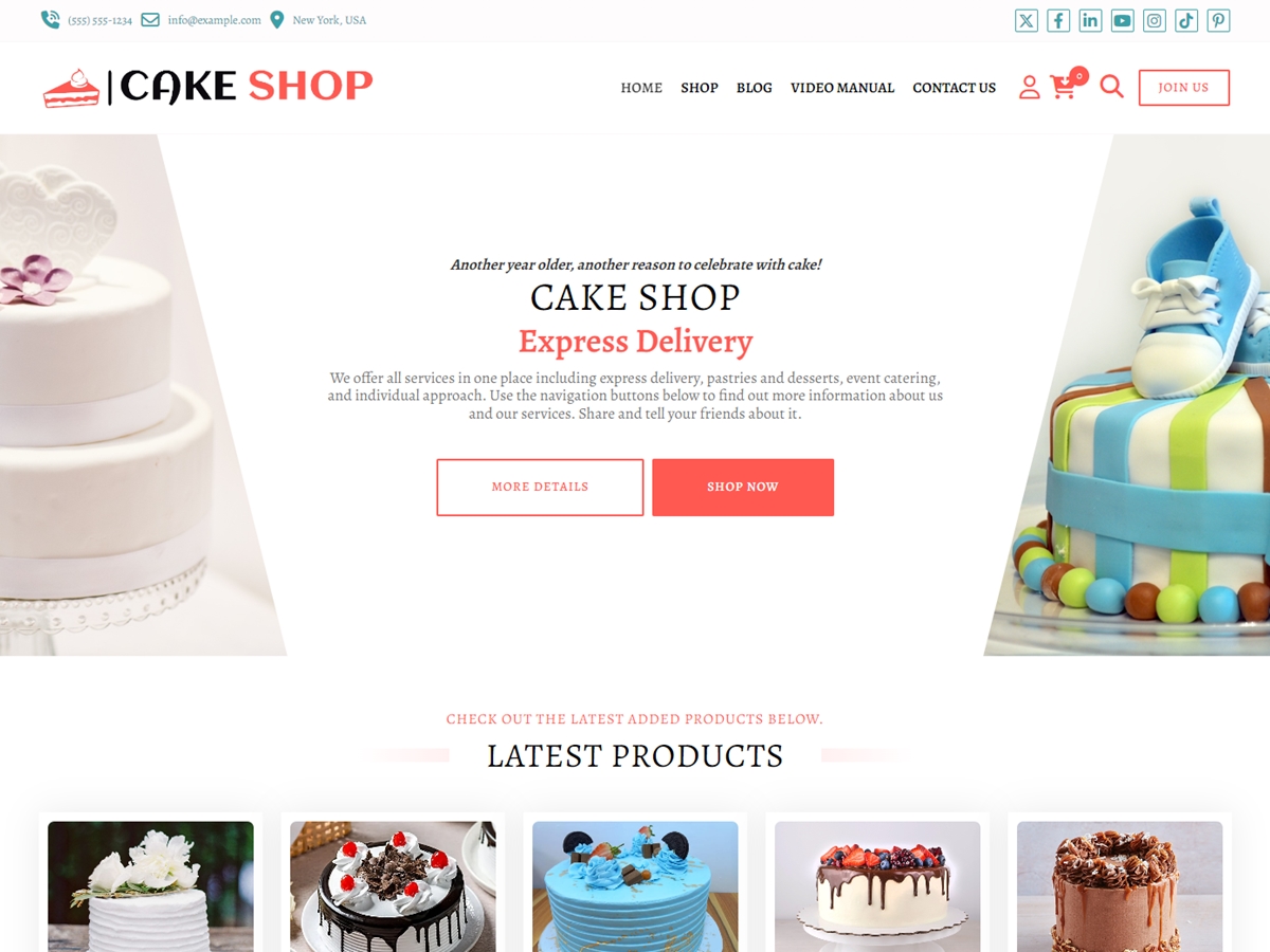 Cake Shop theme screenshot