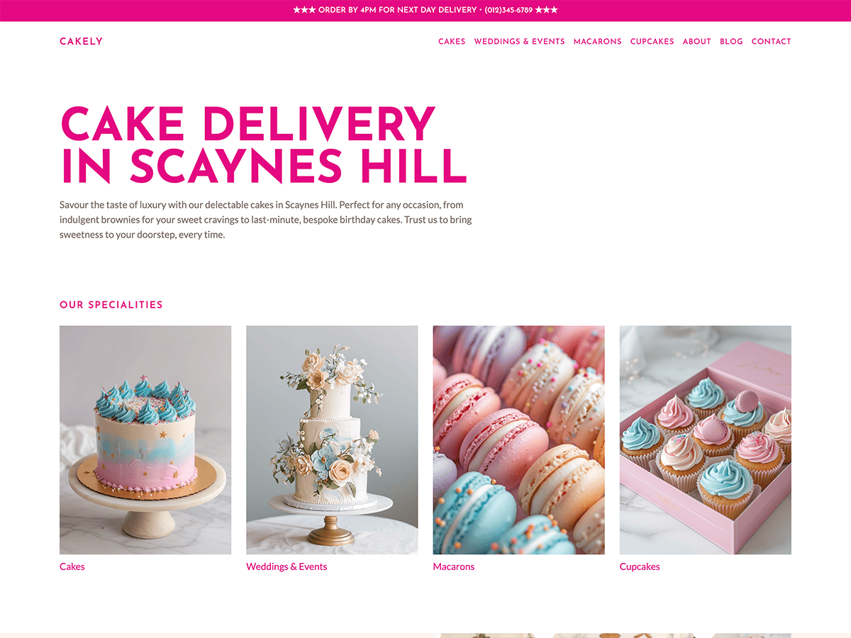 Cakely theme screenshot