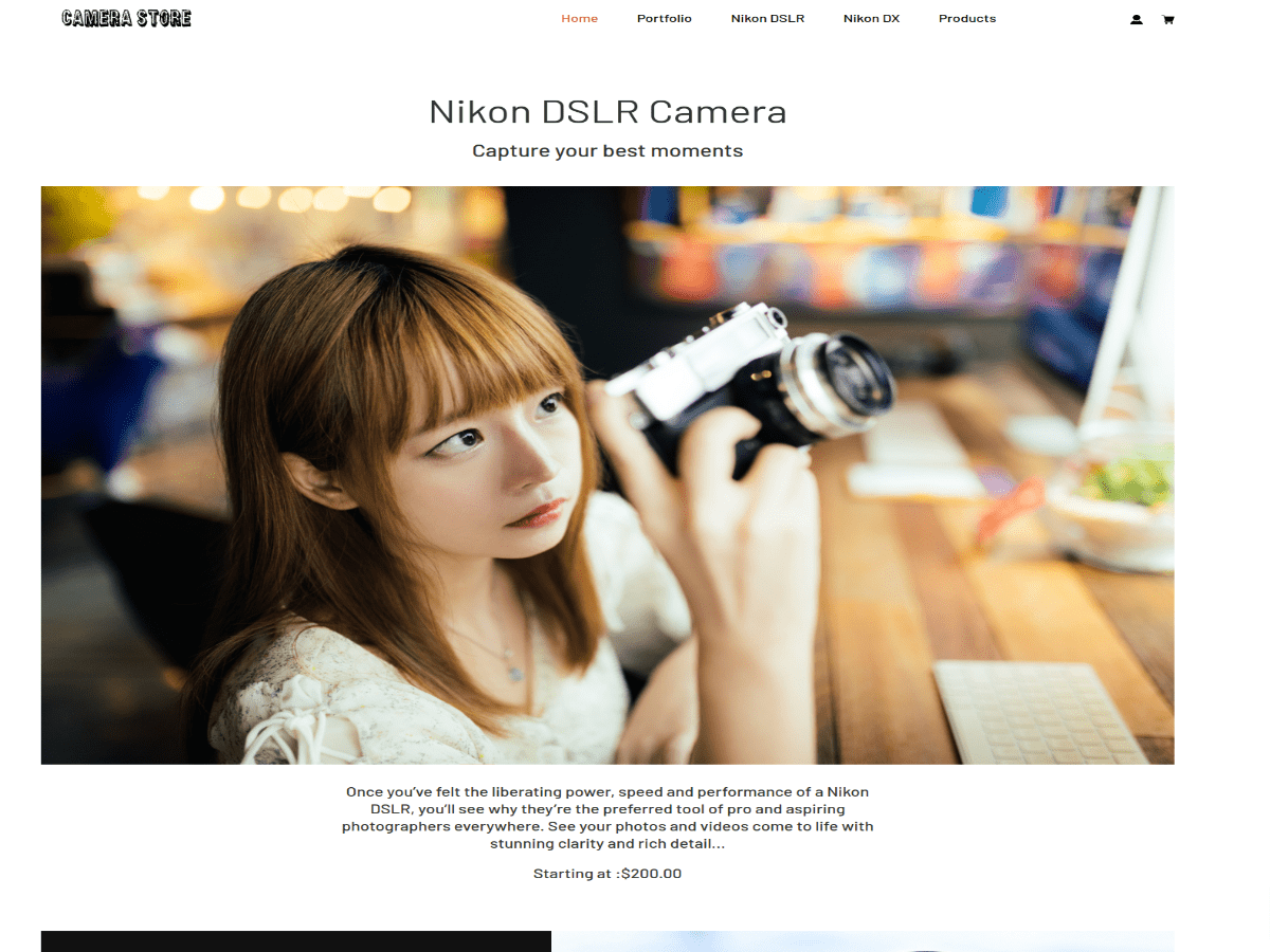 Camera Store theme screenshot