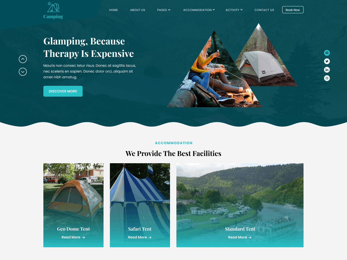 Camping Zone theme screenshot