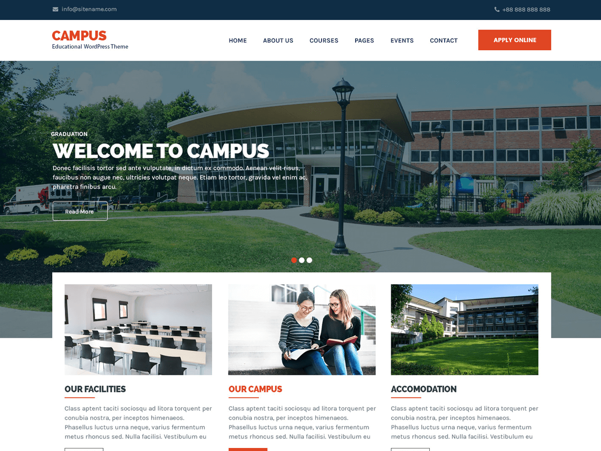 Campus Lite theme screenshot
