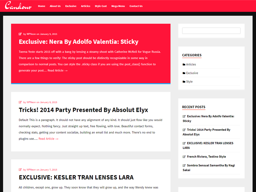 Candour theme screenshot