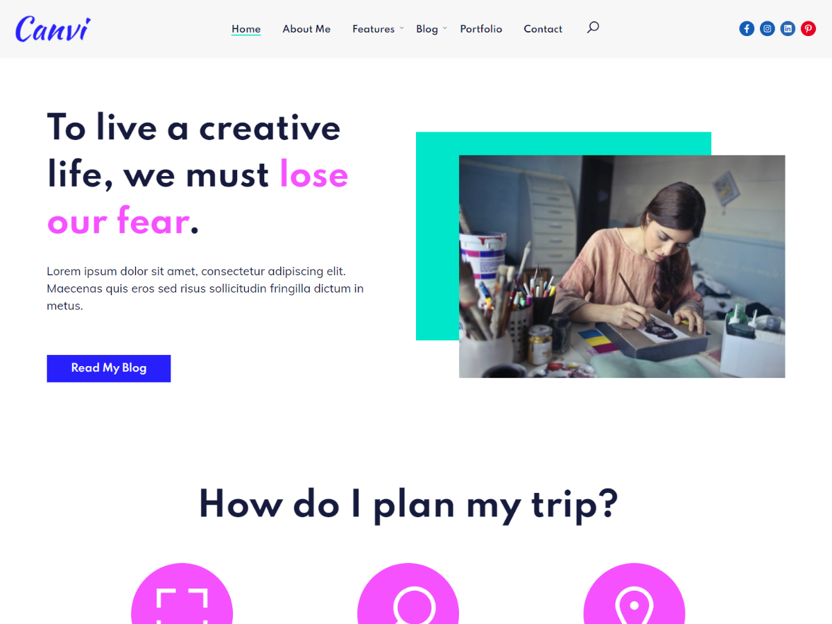 Canvi theme screenshot