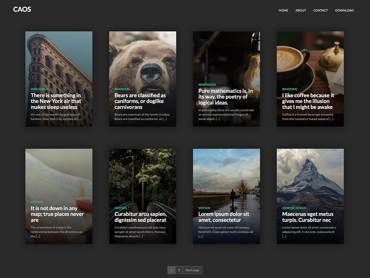 Caos theme screenshot