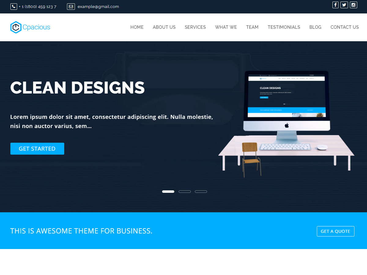 Capacious theme screenshot