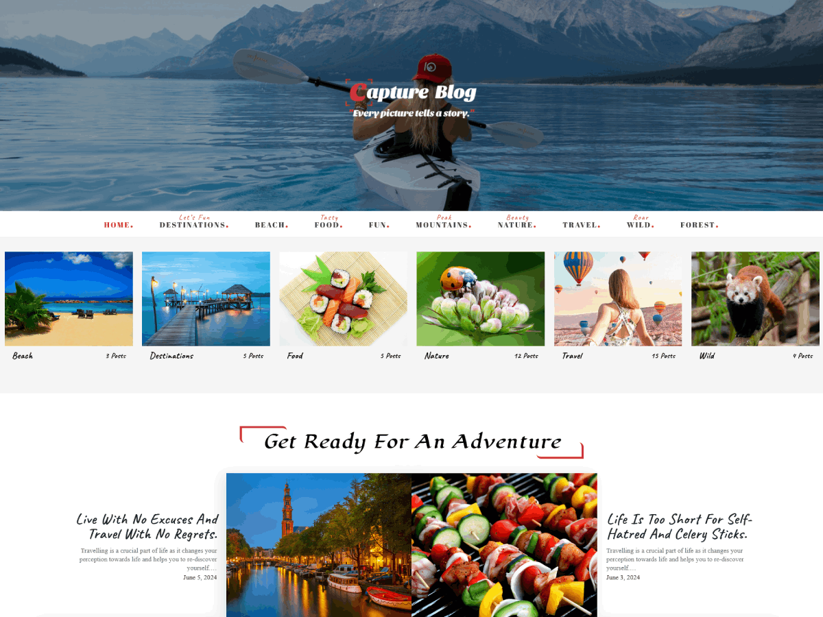 Capture Blog theme screenshot