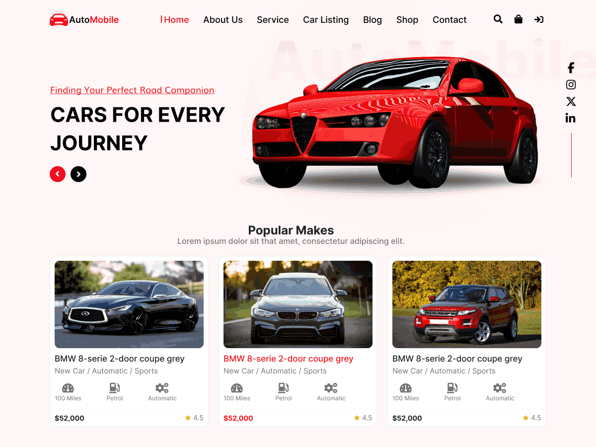 Car Auto Parts theme screenshot