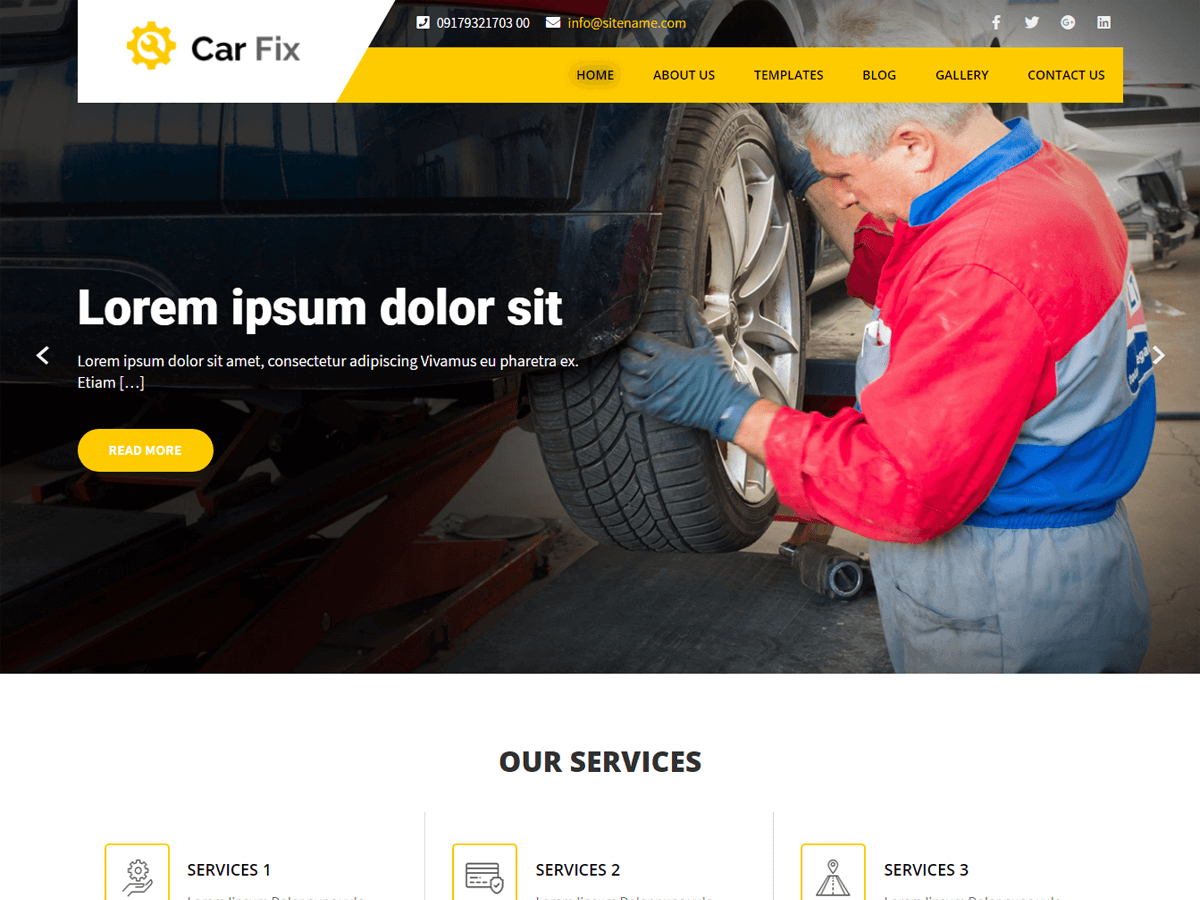 Car Fix Lite theme screenshot