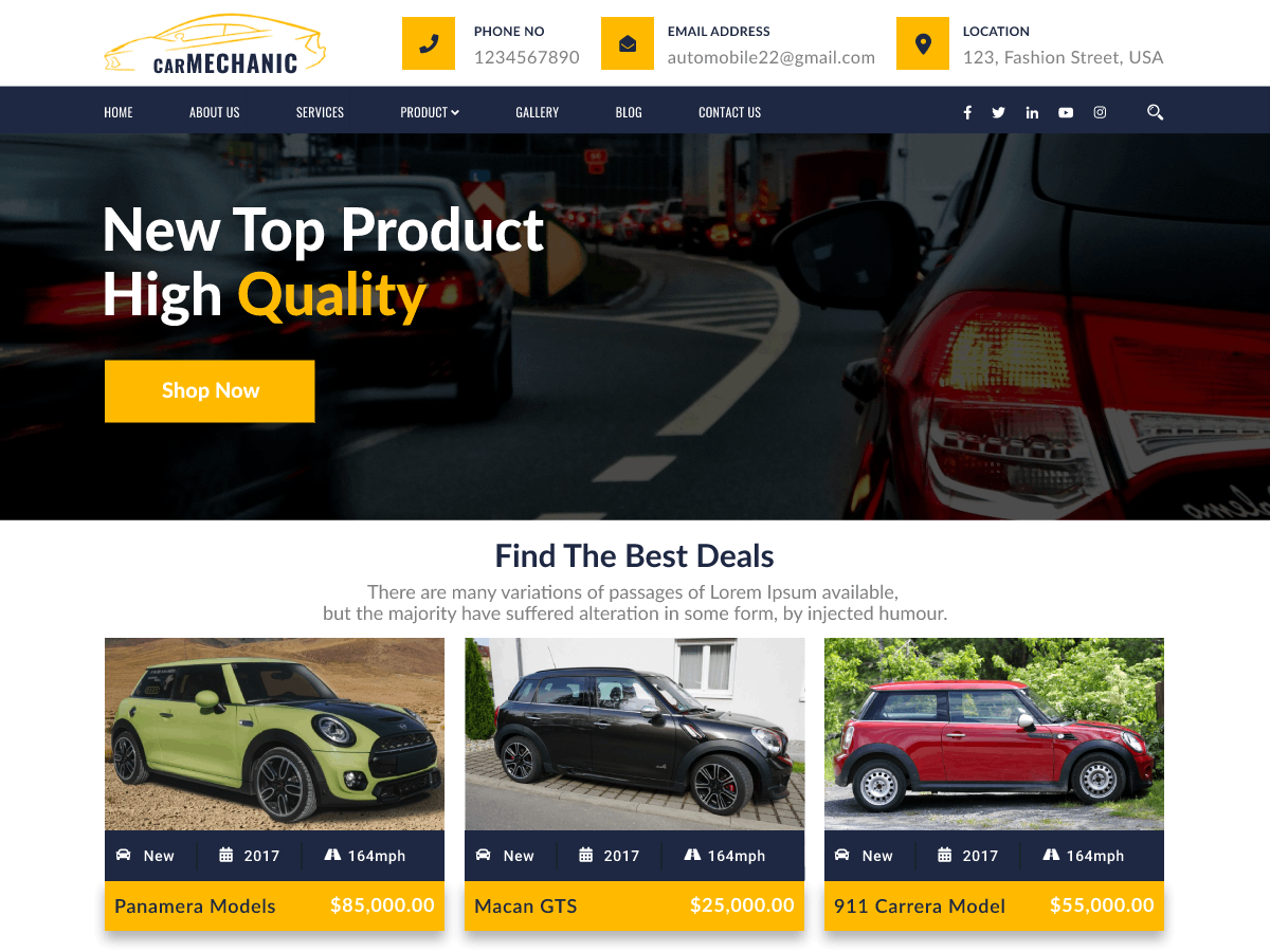 Car Mechanic theme screenshot