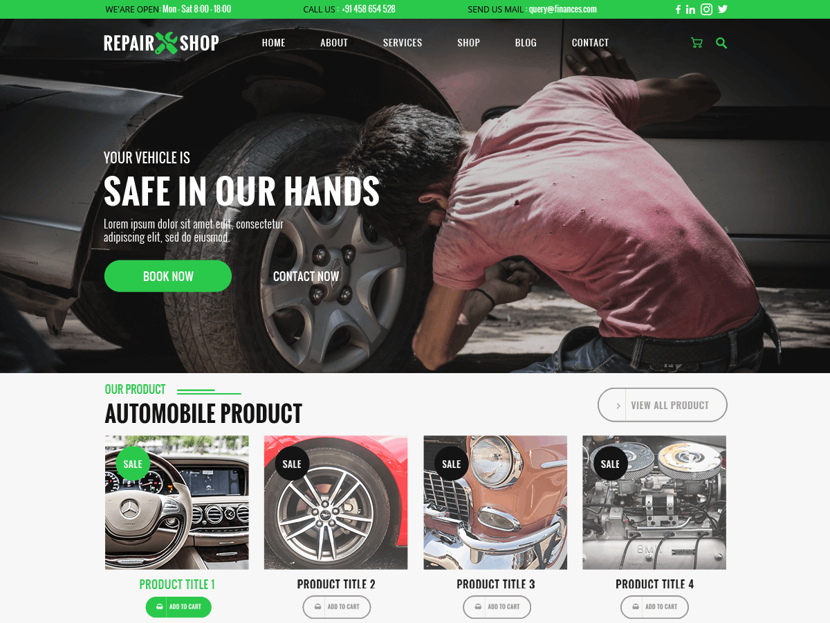 Car Repair theme screenshot
