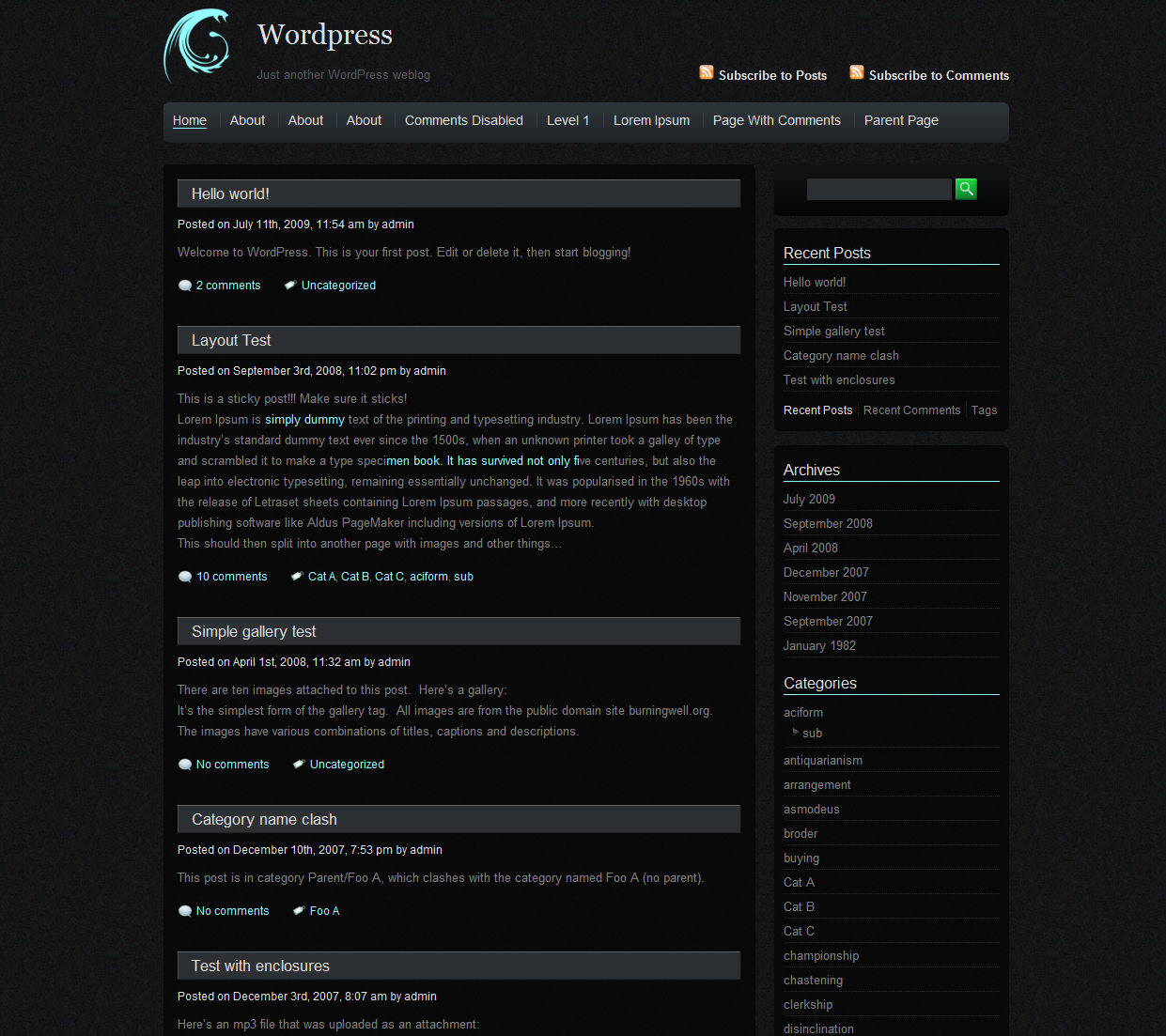 Carbonize theme screenshot