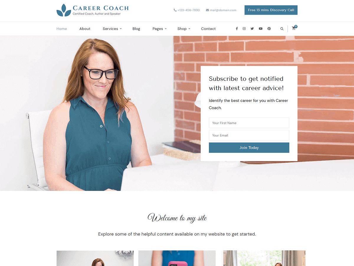 Career Coach theme screenshot