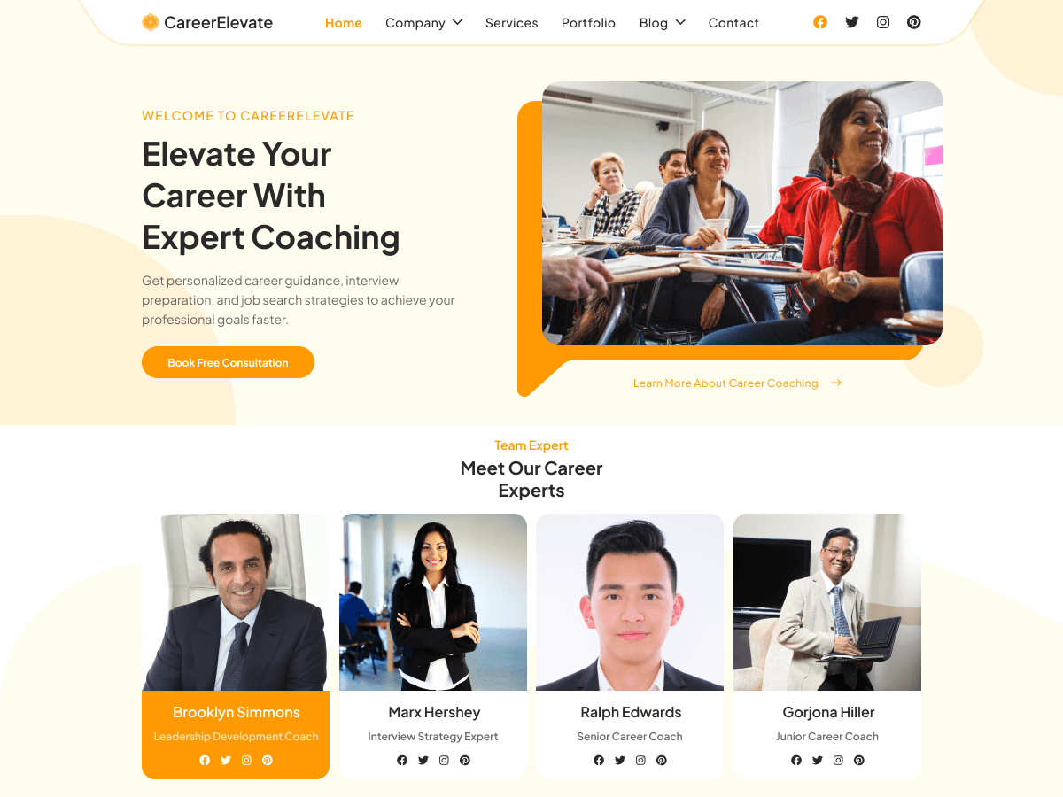 Career Development theme screenshot