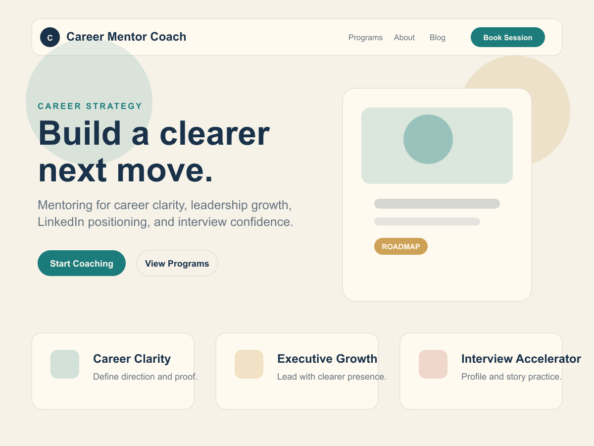 Career Mentor Coach theme screenshot