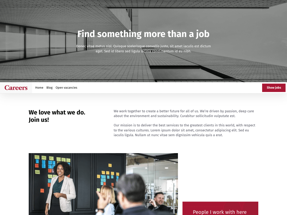 Careers theme screenshot