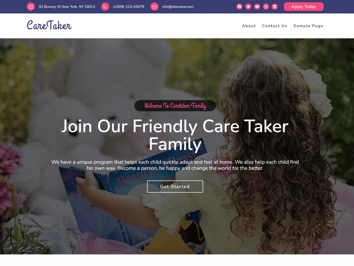 Caretaker theme screenshot