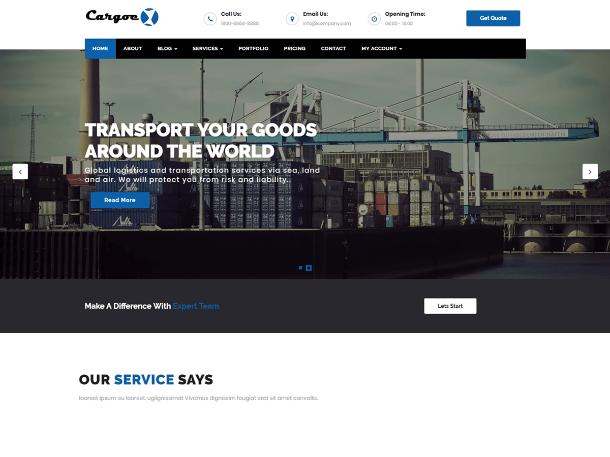 Cargoex theme screenshot