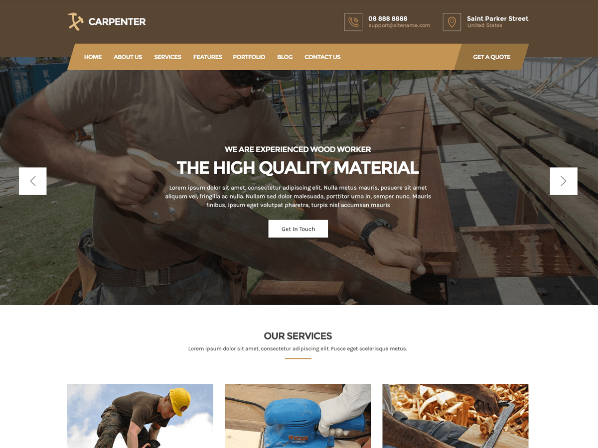 Carpenter Lite theme screenshot