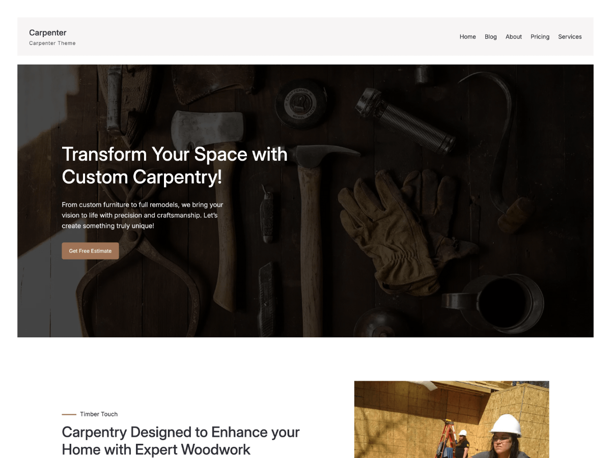 Carpenter Master theme screenshot