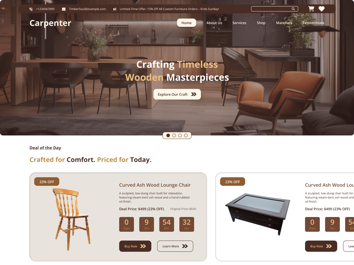Carpenter Services theme screenshot