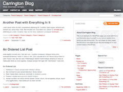 Carrington Blog theme screenshot