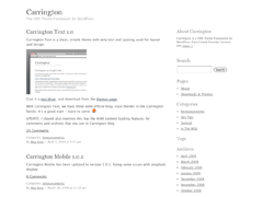 Carrington Text theme screenshot
