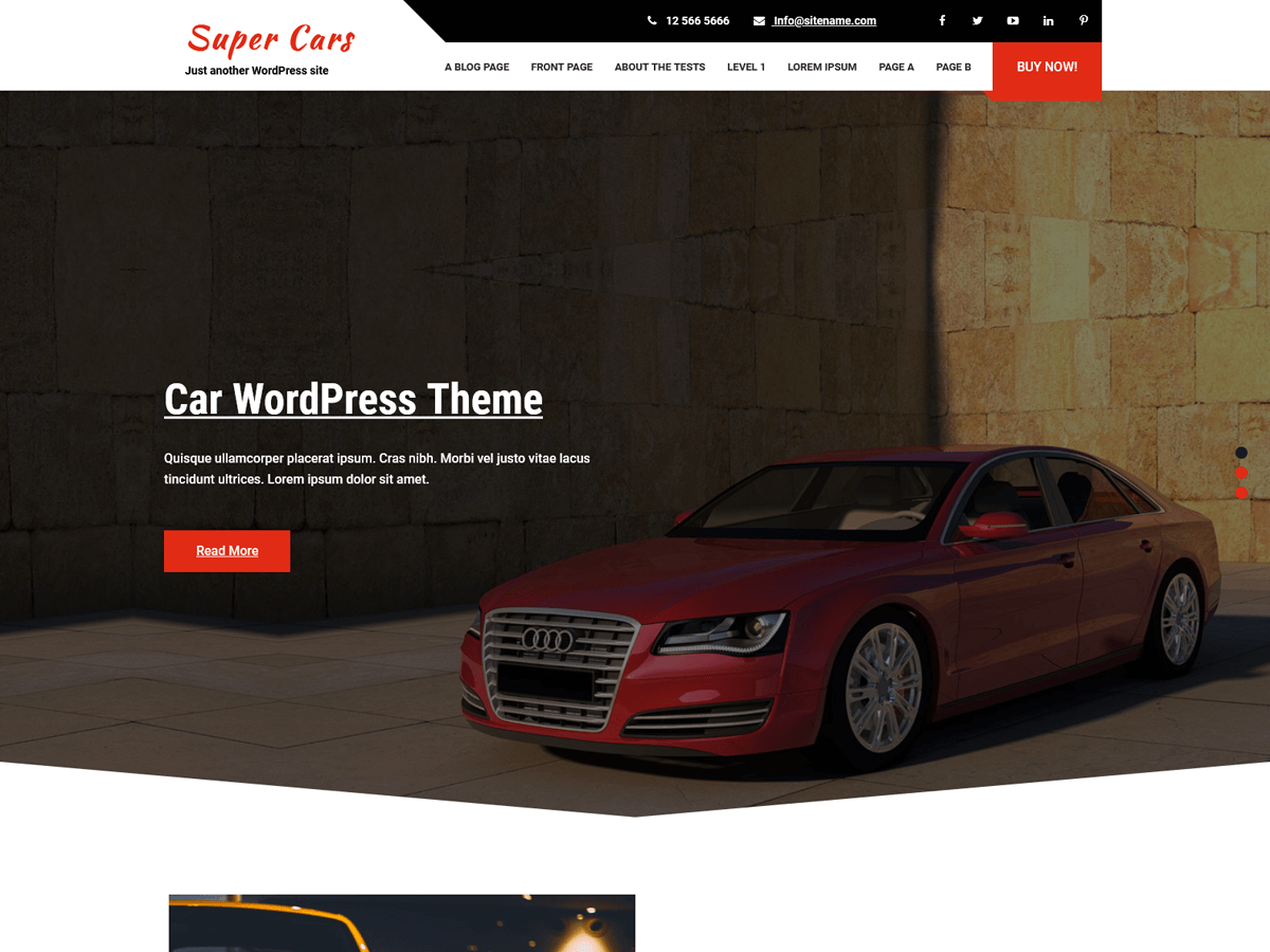 Cars Lite theme screenshot