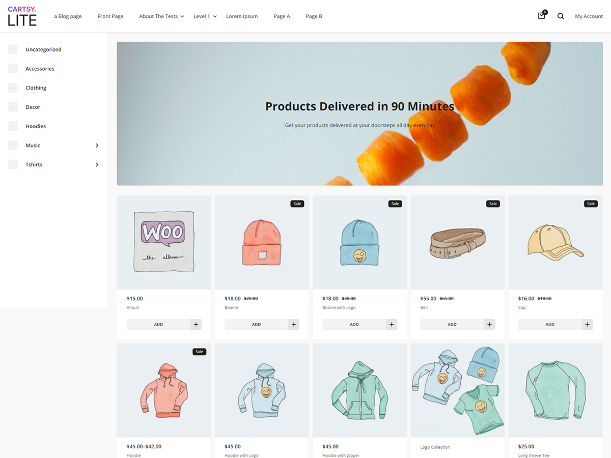Cartsy Lite theme screenshot