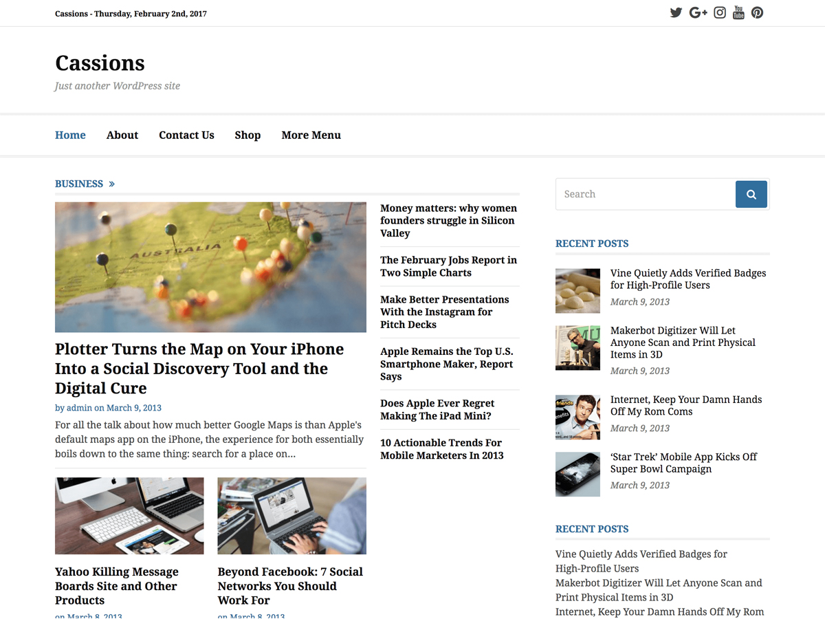 Cassions theme screenshot