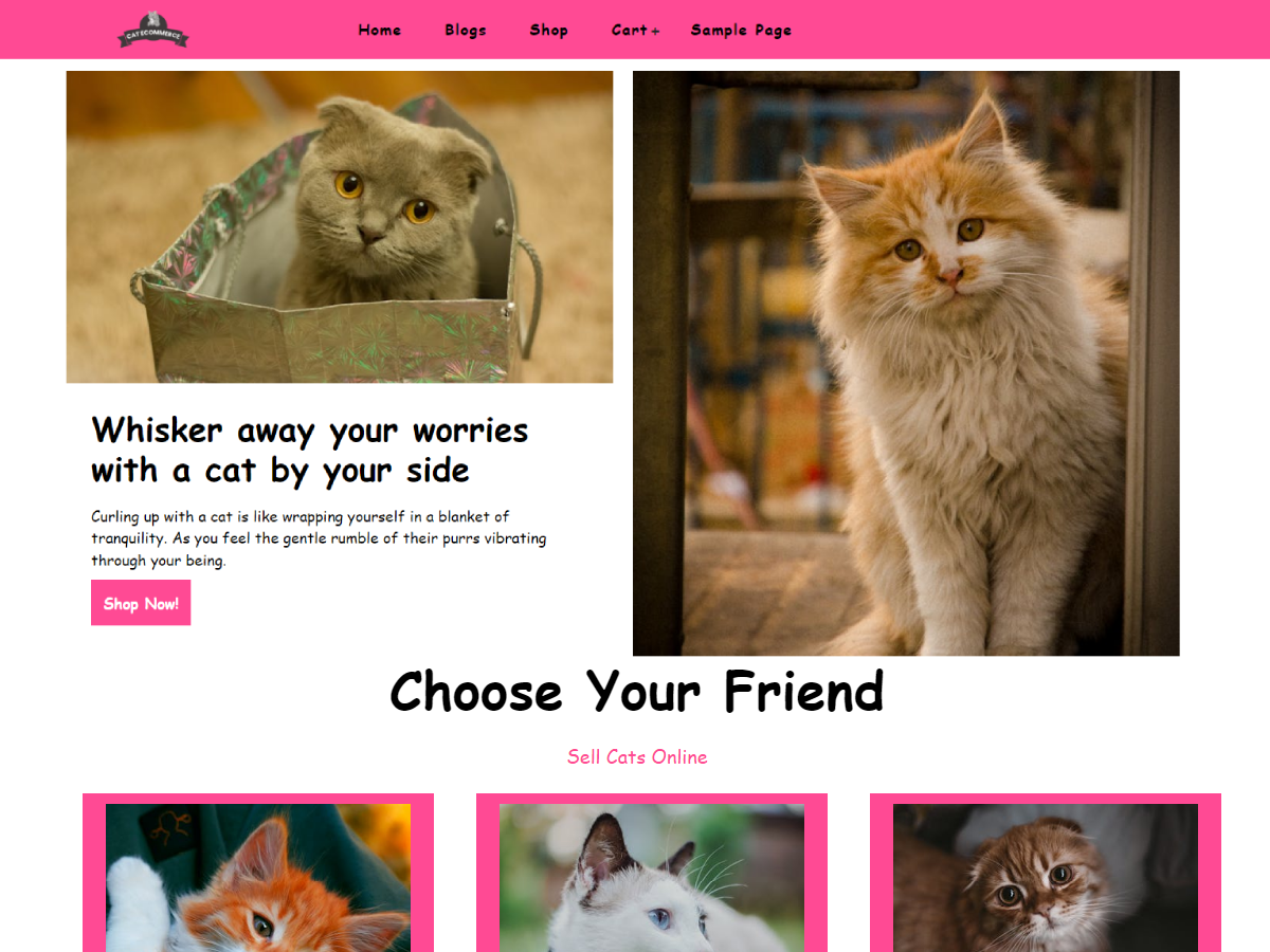 Cat Ecommerce theme screenshot