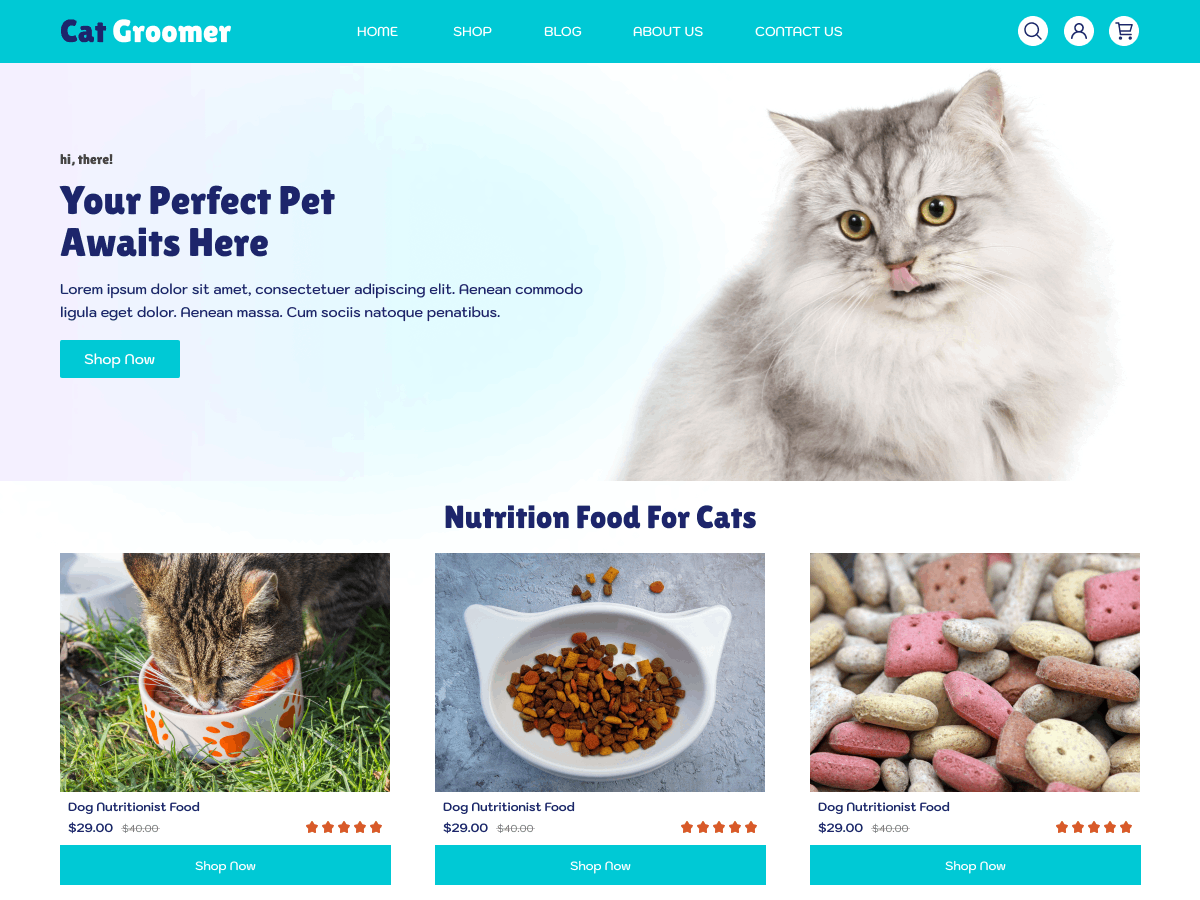 Cat Groomer theme screenshot