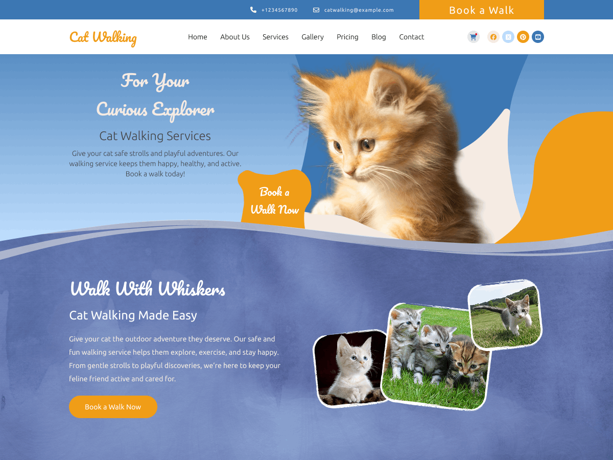 Cat Walking theme screenshot