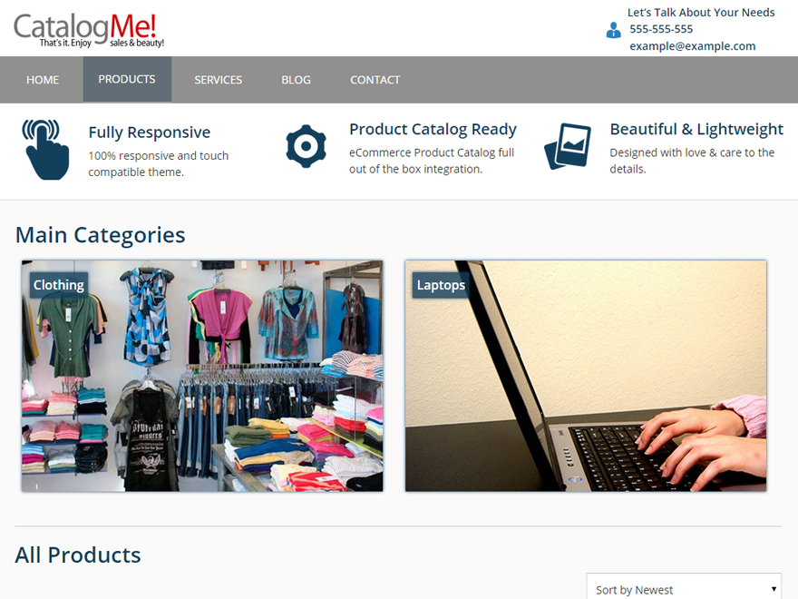 Catalog Me! theme screenshot