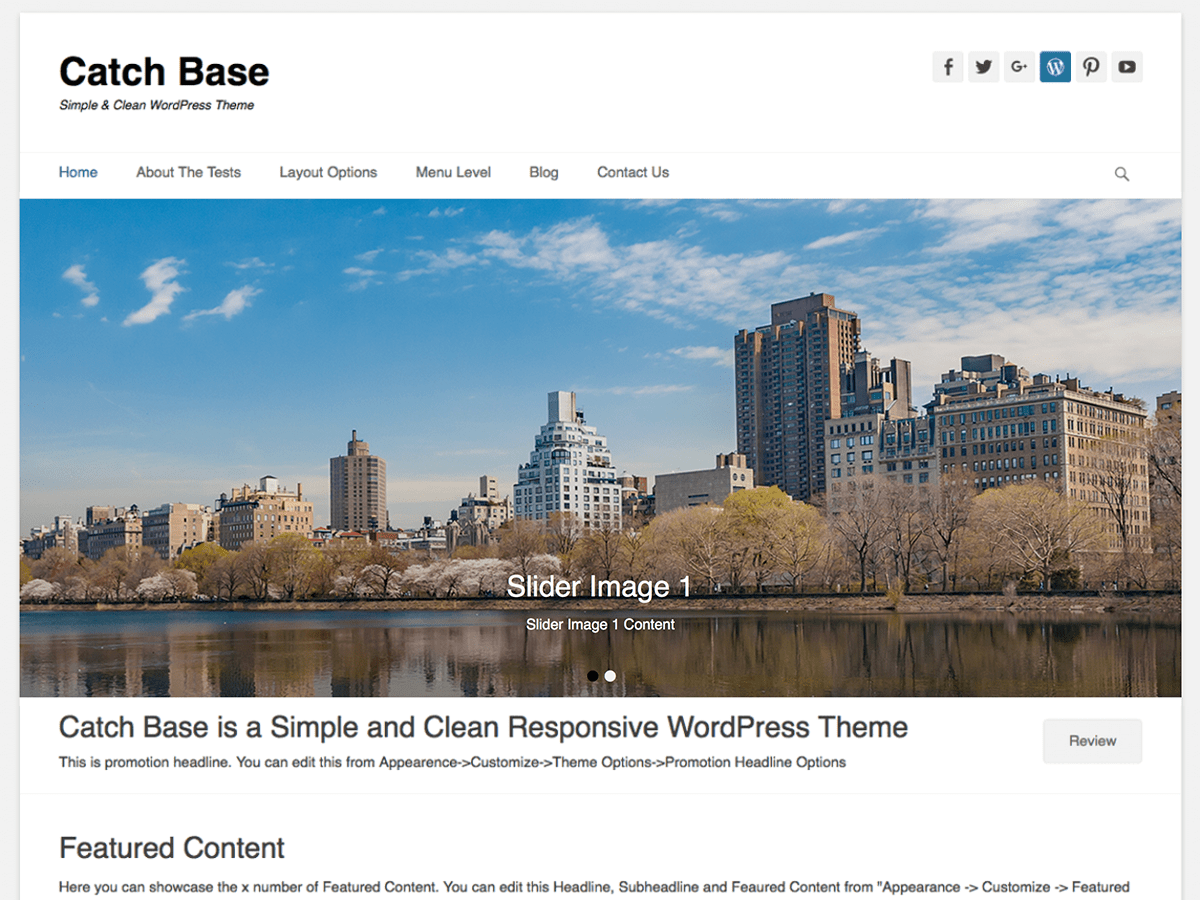 Catch Base theme screenshot