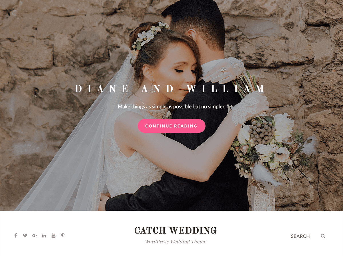 Catch Wedding theme screenshot