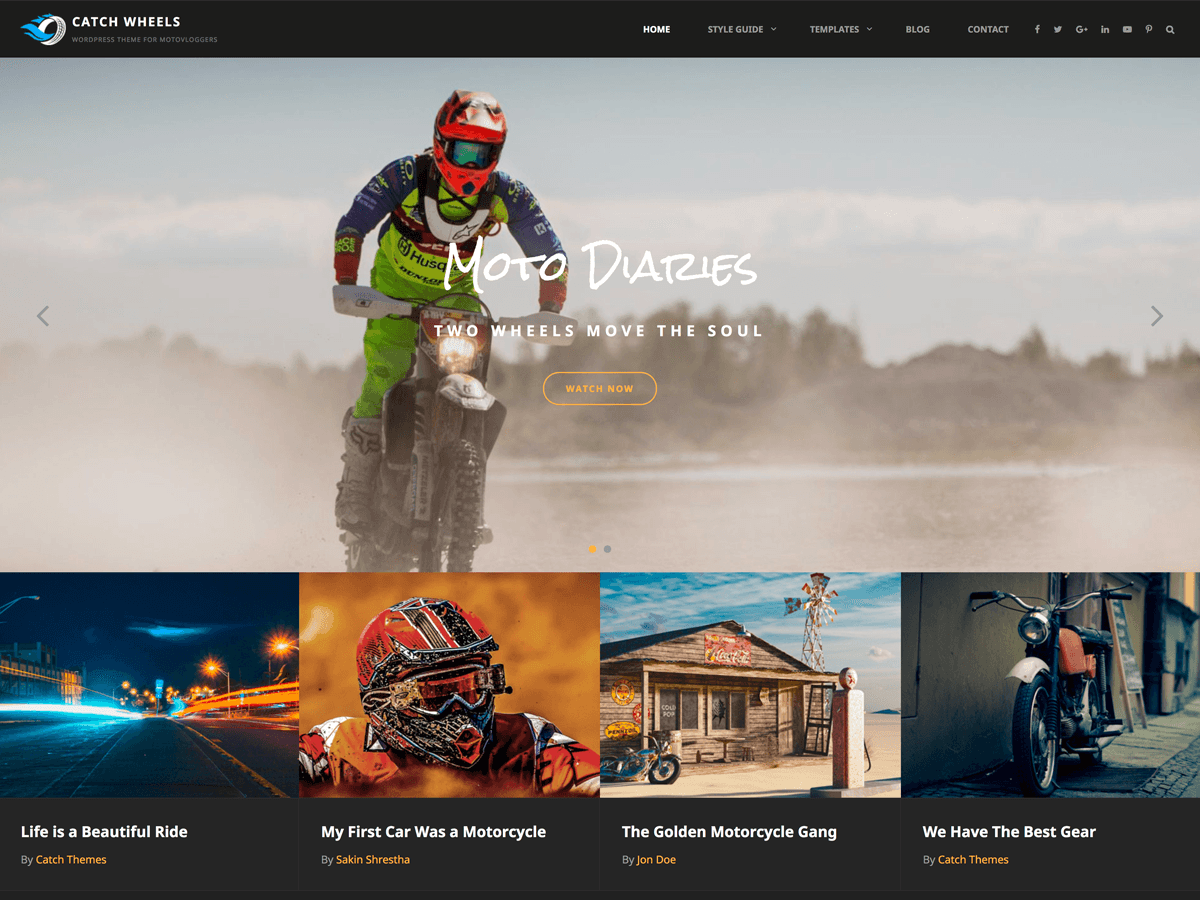 Catch Wheels theme screenshot
