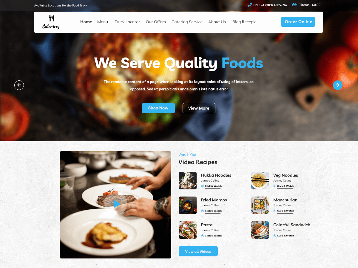 Catering Lite theme screenshot