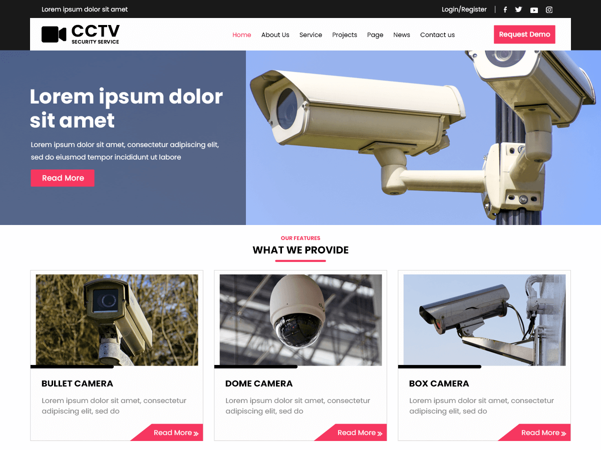 CCTV Security theme screenshot